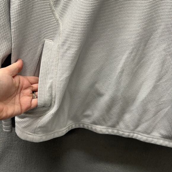 Nike Training Hoodie Mens Large Loose Fit Thermal Dri Fit Pullover Light Gray - Picture 6 of 9